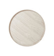 Koyal Faux Wood Round Decorative Tray Wood