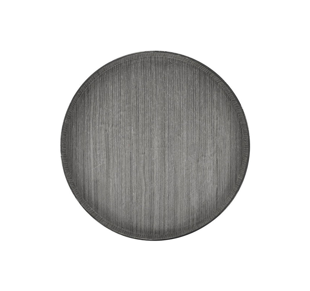 Koyal Faux Wood Round Decorative Tray Wood