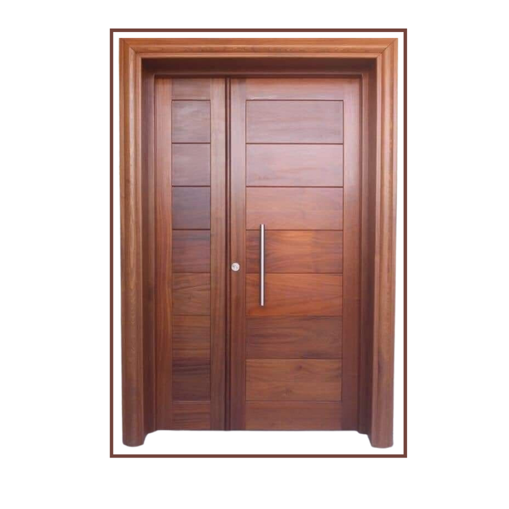 Luxury Double Wooden Entrance Door - Timeless Elegance & Security