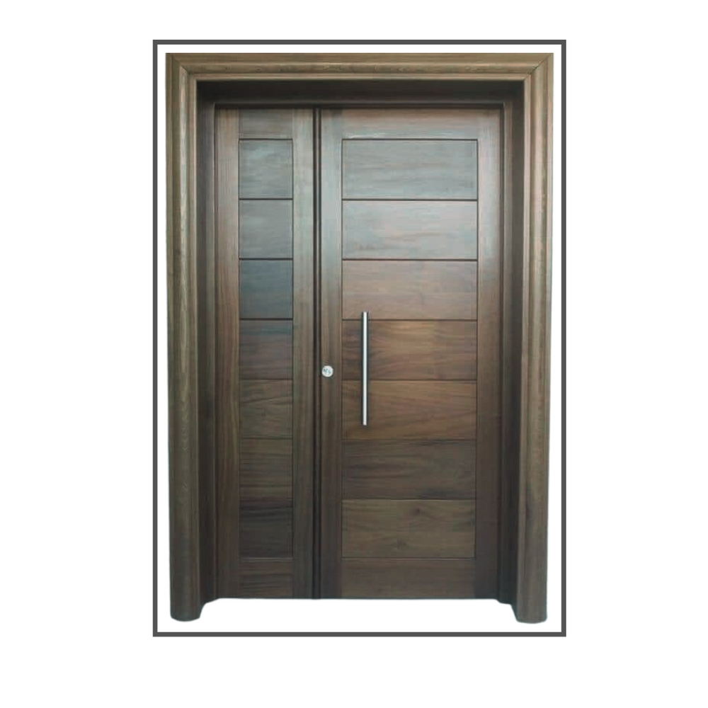 Luxury Double Wooden Entrance Door - Timeless Elegance & Security